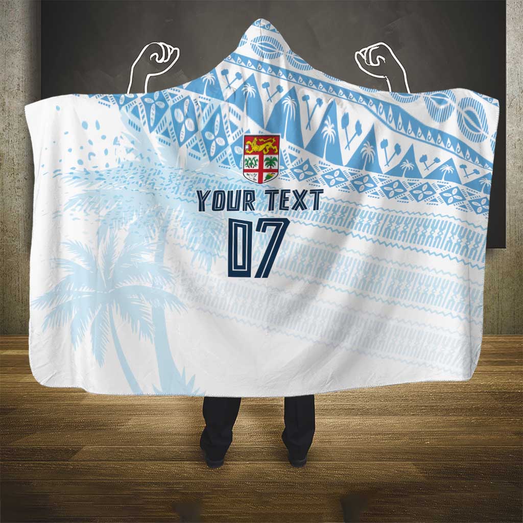 Fiji Rugby Custom Kaiviti Masi Hooded Blanket Turquoise - Aussie Hoodie