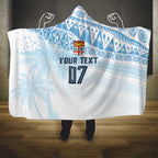 Fiji Rugby Custom Kaiviti Masi Hooded Blanket Turquoise - Aussie Hoodie