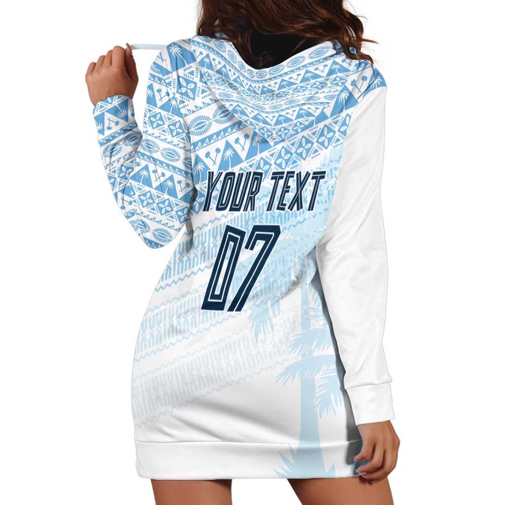 Fiji Rugby Custom Kaiviti Masi Hoodie Dress Turquoise - Aussie Hoodie