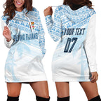 Fiji Rugby Custom Kaiviti Masi Hoodie Dress Turquoise - Aussie Hoodie
