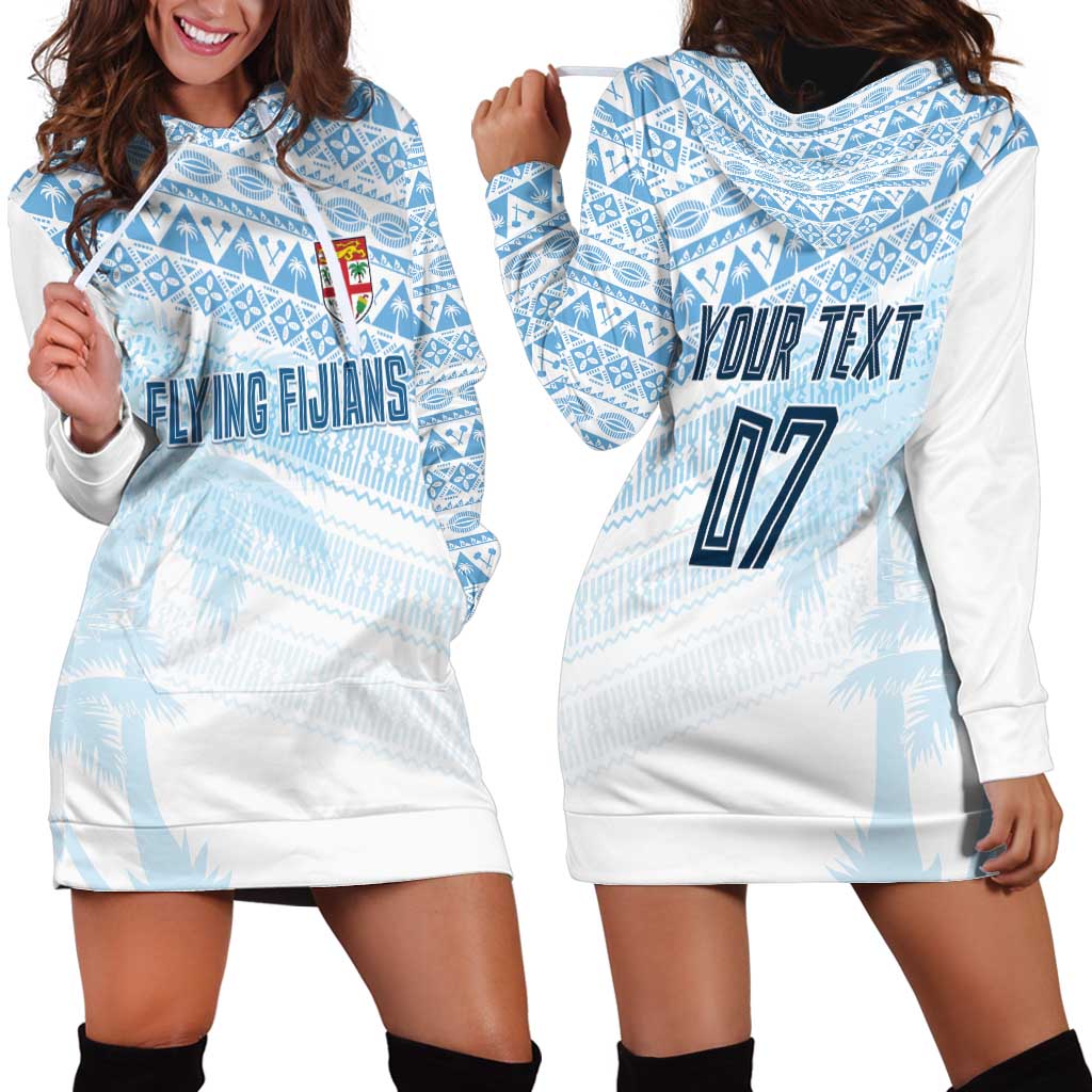 Fiji Rugby Custom Kaiviti Masi Hoodie Dress Turquoise - Aussie Hoodie