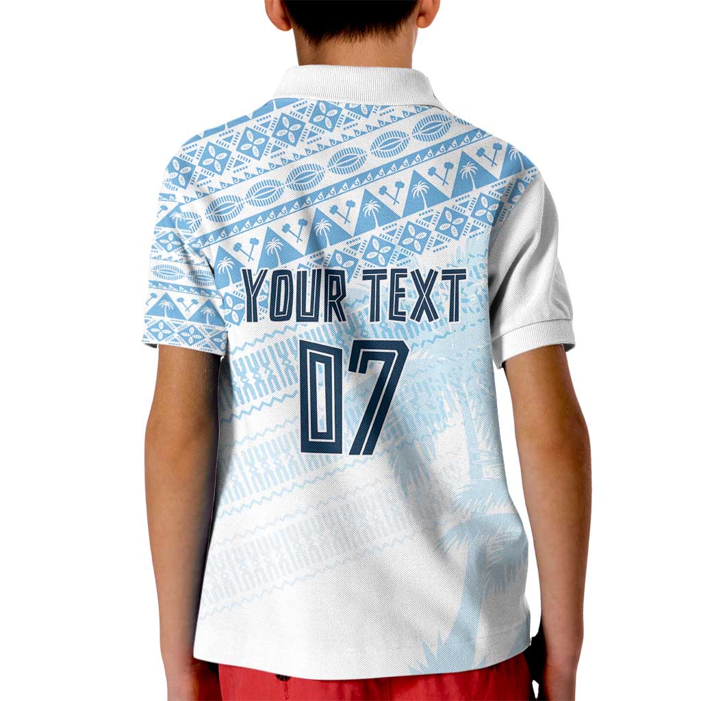Fiji Rugby Custom Kaiviti Masi Kid Polo Shirt Turquoise - Aussie Hoodie