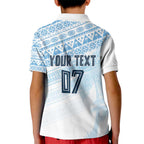Fiji Rugby Custom Kaiviti Masi Kid Polo Shirt Turquoise - Aussie Hoodie