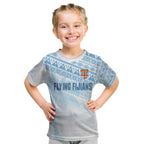 Fiji Rugby Custom Kaiviti Masi Kid T Shirt Turquoise - Aussie Hoodie