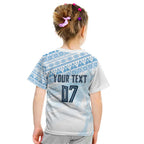 Fiji Rugby Custom Kaiviti Masi Kid T Shirt Turquoise - Aussie Hoodie