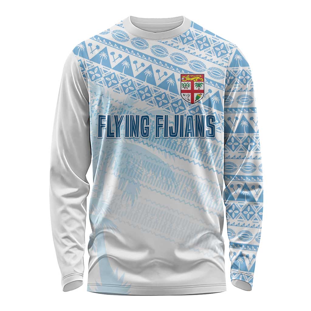 Fiji Rugby Custom Kaiviti Masi Long Sleeve Shirt Turquoise - Aussie Hoodie