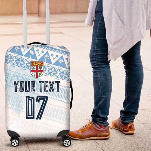 Fiji Rugby Custom Kaiviti Masi Luggage Cover Turquoise - Aussie Hoodie