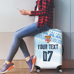 Fiji Rugby Custom Kaiviti Masi Luggage Cover Turquoise - Aussie Hoodie