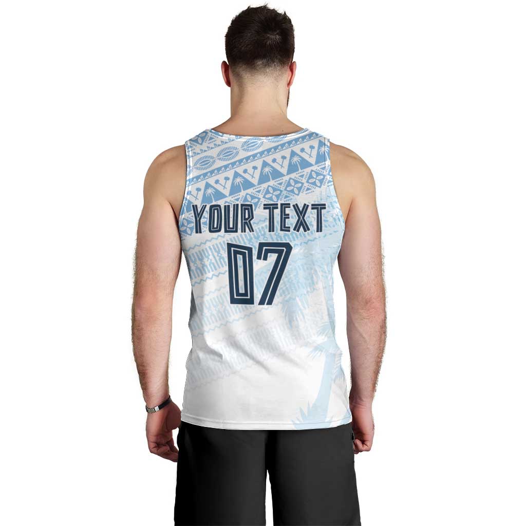 Fiji Rugby Custom Kaiviti Masi Men Tank Top Turquoise - Aussie Hoodie