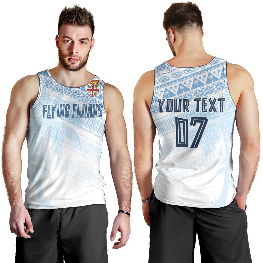 Fiji Rugby Custom Kaiviti Masi Men Tank Top Turquoise - Aussie Hoodie