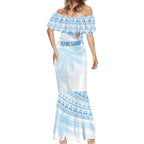 Fiji Rugby Custom Kaiviti Masi Mermaid Dress Turquoise - Aussie Hoodie