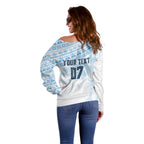 Fiji Rugby Custom Kaiviti Masi Off Shoulder Sweater Turquoise - Aussie Hoodie