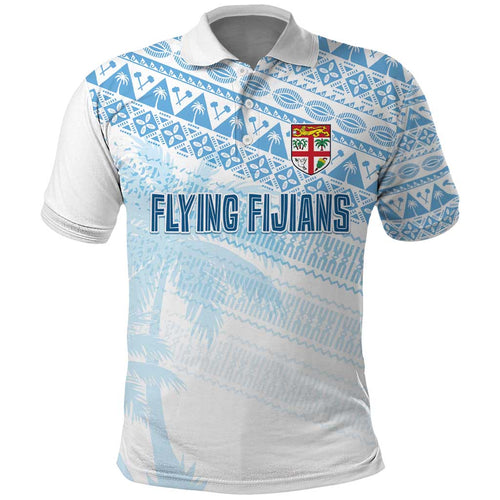 Fiji Rugby Custom Kaiviti Masi Polo Shirt Turquoise - Aussie Hoodie
