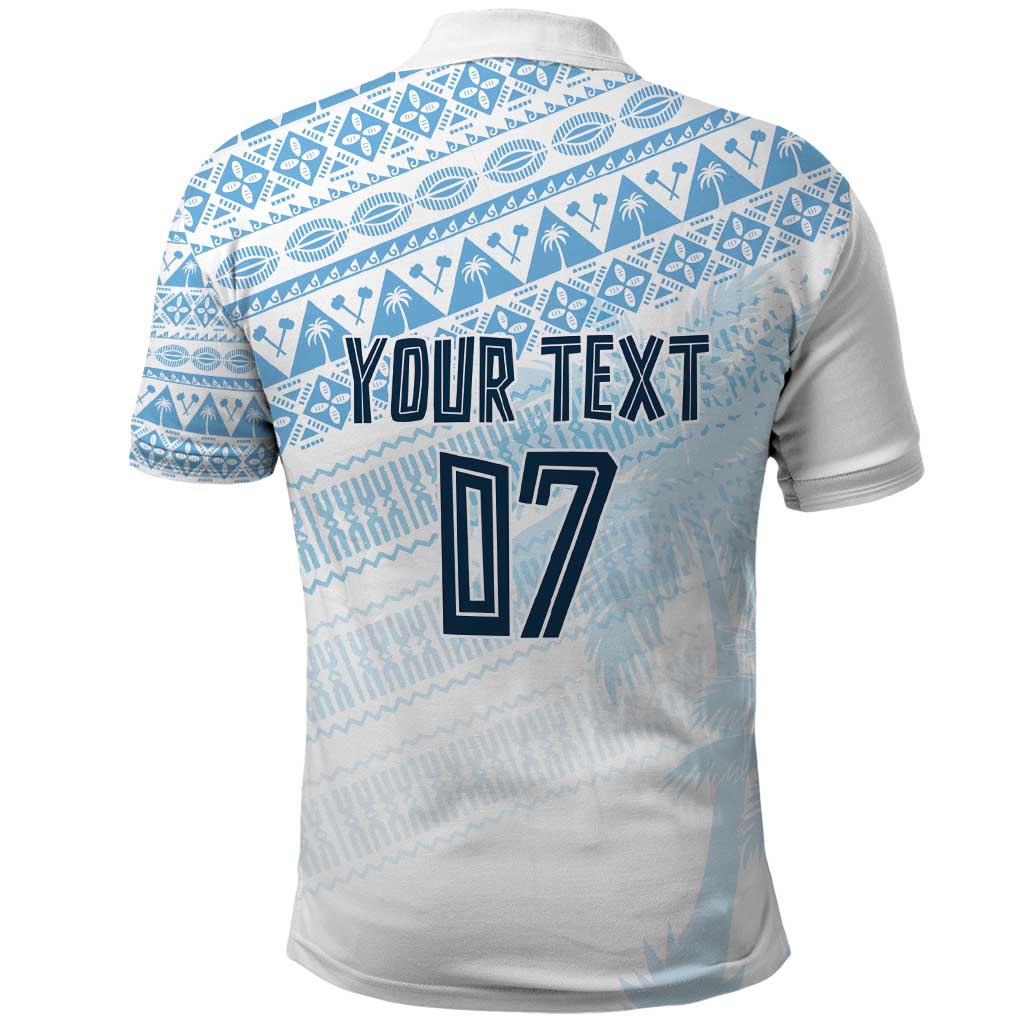 Fiji Rugby Custom Kaiviti Masi Polo Shirt Turquoise - Aussie Hoodie