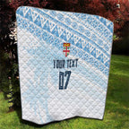 Fiji Rugby Custom Kaiviti Masi Quilt Turquoise - Aussie Hoodie