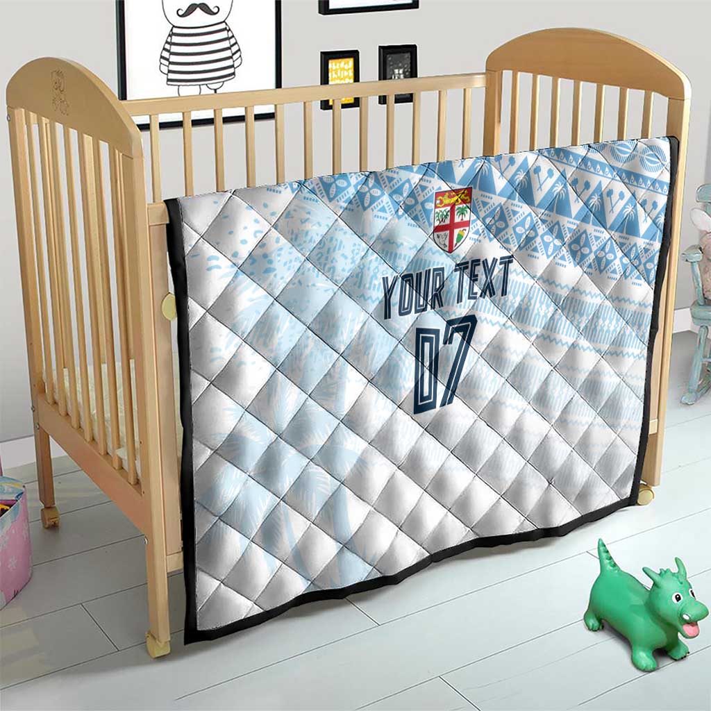 Fiji Rugby Custom Kaiviti Masi Quilt Turquoise - Aussie Hoodie