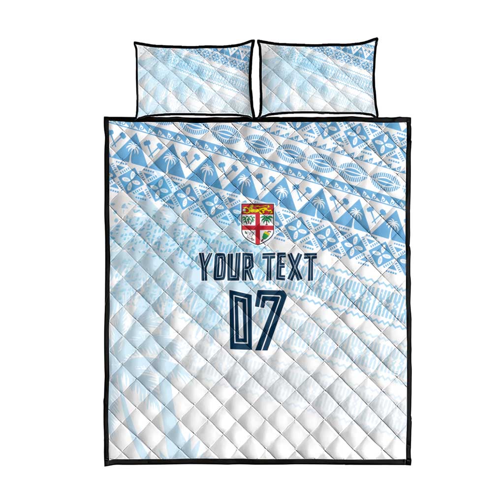 Fiji Rugby Custom Kaiviti Masi Quilt Bed Set Turquoise - Aussie Hoodie