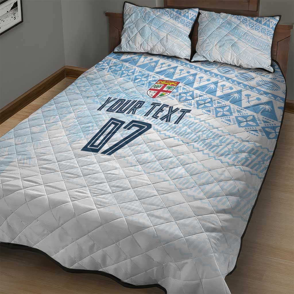 Fiji Rugby Custom Kaiviti Masi Quilt Bed Set Turquoise - Aussie Hoodie