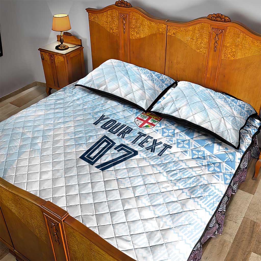 Fiji Rugby Custom Kaiviti Masi Quilt Bed Set Turquoise - Aussie Hoodie