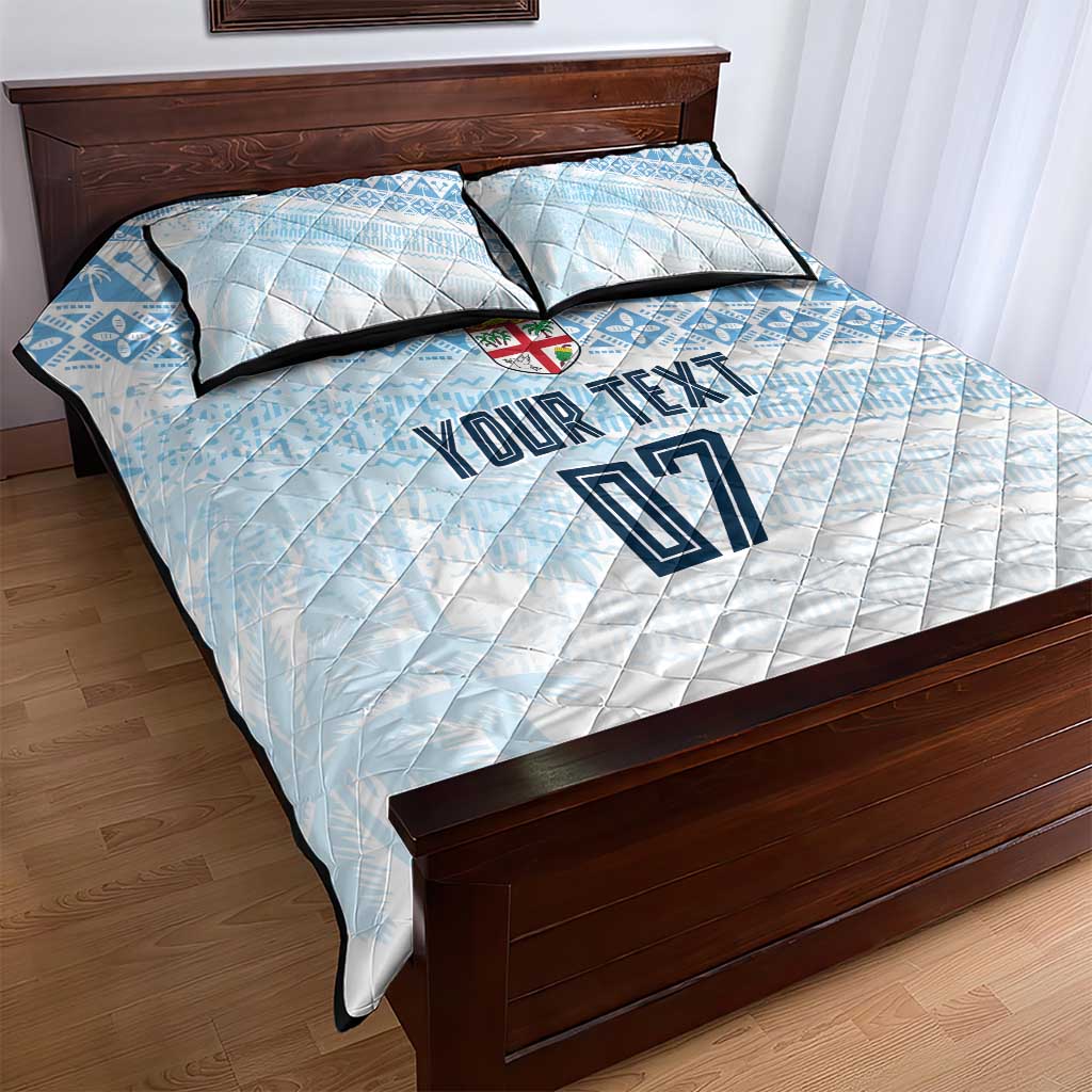 Fiji Rugby Custom Kaiviti Masi Quilt Bed Set Turquoise - Aussie Hoodie