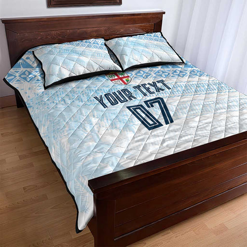 Fiji Rugby Custom Kaiviti Masi Quilt Bed Set Turquoise - Aussie Hoodie