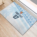 Fiji Rugby Custom Kaiviti Masi Rubber Doormat Turquoise - Aussie Hoodie
