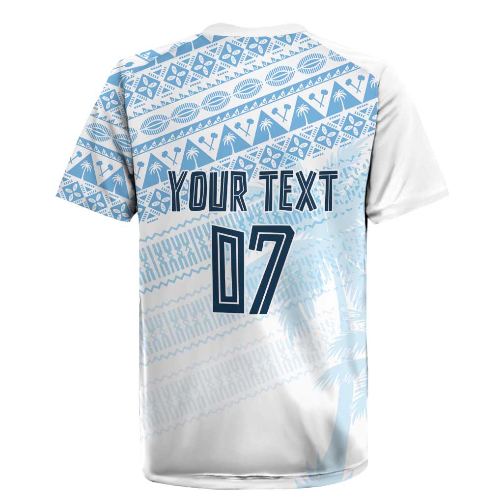 Fiji Rugby Custom Kaiviti Masi Rugby Jersey Turquoise - Aussie Hoodie