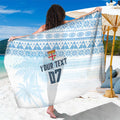 Fiji Rugby Custom Kaiviti Masi Sarong Turquoise - Aussie Hoodie