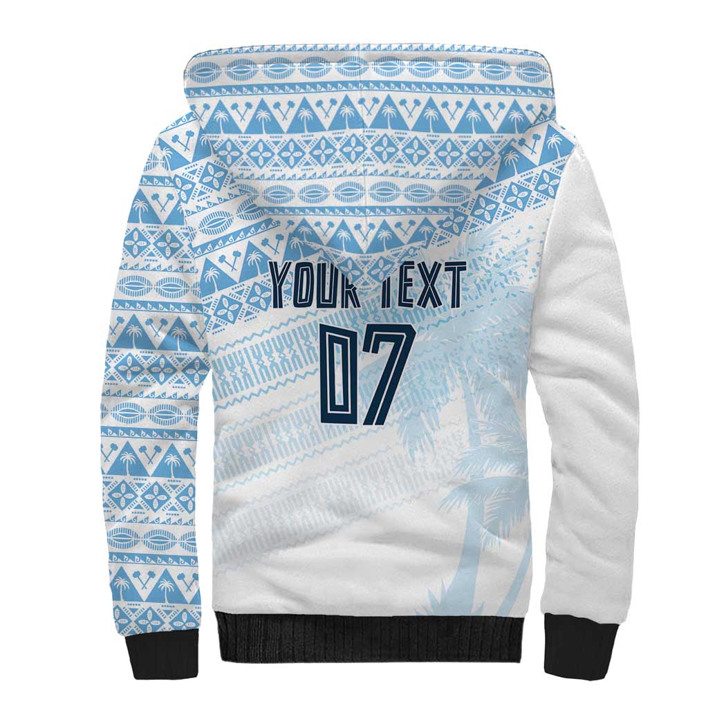 Fiji Rugby Custom Kaiviti Masi Sherpa Hoodie Turquoise - Aussie Hoodie