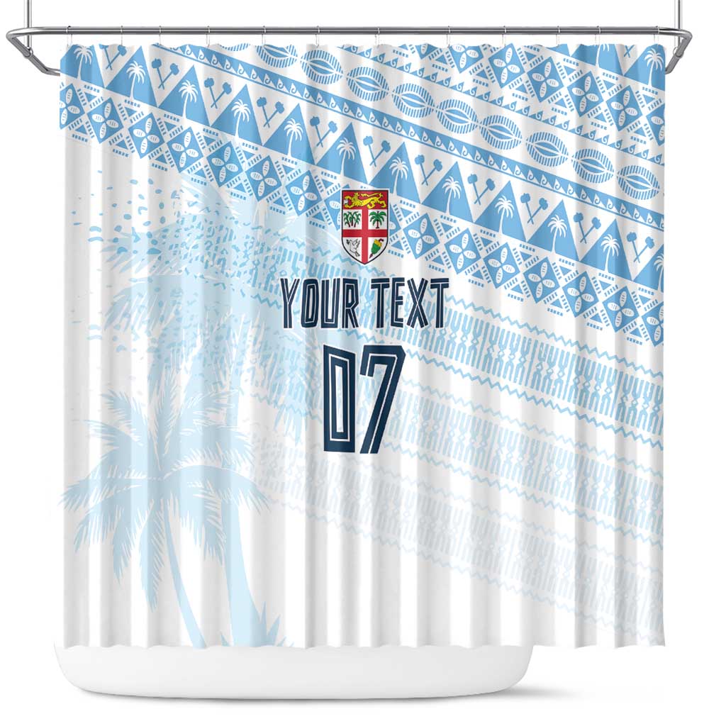 Fiji Rugby Custom Kaiviti Masi Shower Curtain Turquoise - Aussie Hoodie