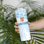 Fiji Rugby Custom Kaiviti Masi Skinny Tumbler Turquoise - Aussie Hoodie