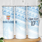 Fiji Rugby Custom Kaiviti Masi Skinny Tumbler Turquoise - Aussie Hoodie