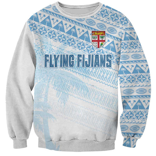 Fiji Rugby Custom Kaiviti Masi Sweatshirt Turquoise - Aussie Hoodie