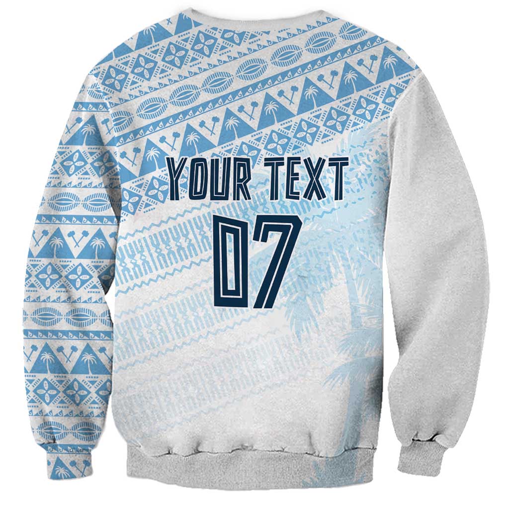 Fiji Rugby Custom Kaiviti Masi Sweatshirt Turquoise - Aussie Hoodie