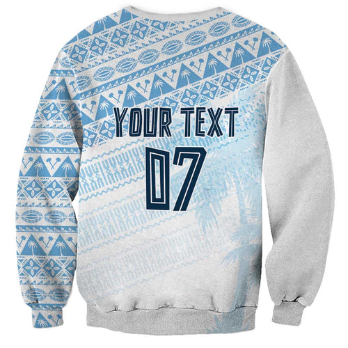 Fiji Rugby Custom Kaiviti Masi Sweatshirt Turquoise - Aussie Hoodie