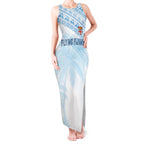 Fiji Rugby Custom Kaiviti Masi Tank Maxi Dress Turquoise - Aussie Hoodie