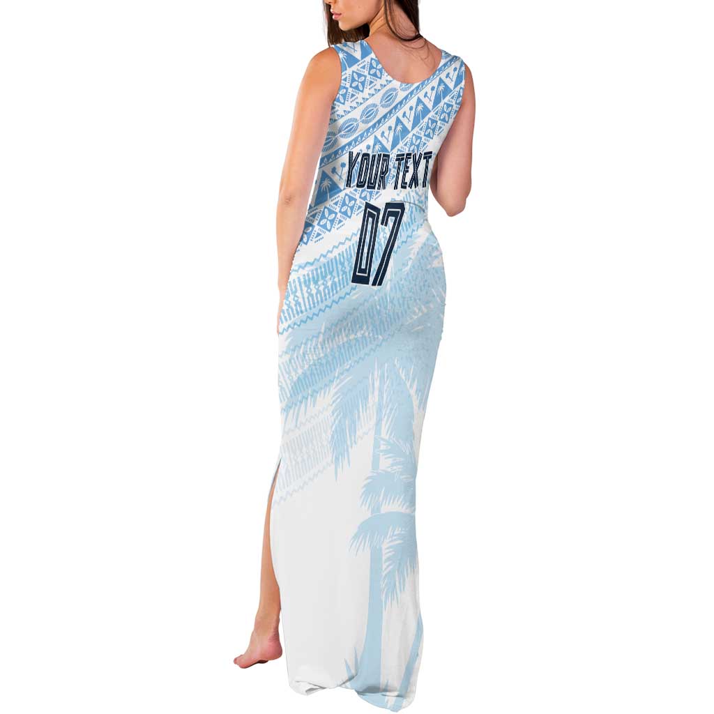 Fiji Rugby Custom Kaiviti Masi Tank Maxi Dress Turquoise - Aussie Hoodie