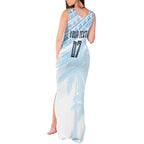 Fiji Rugby Custom Kaiviti Masi Tank Maxi Dress Turquoise - Aussie Hoodie
