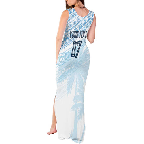 Fiji Rugby Custom Kaiviti Masi Tank Maxi Dress Turquoise - Aussie Hoodie