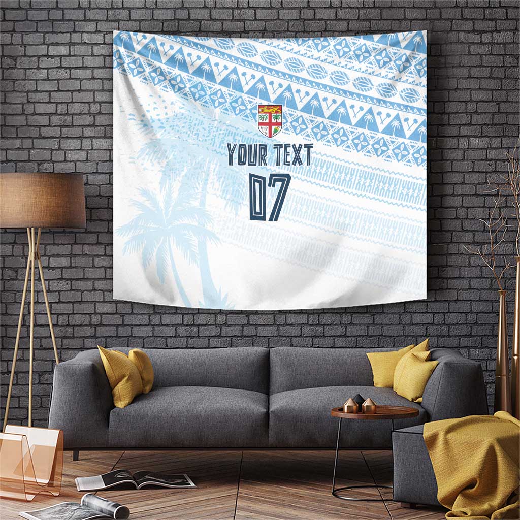 Fiji Rugby Custom Kaiviti Masi Tapestry Turquoise - Aussie Hoodie