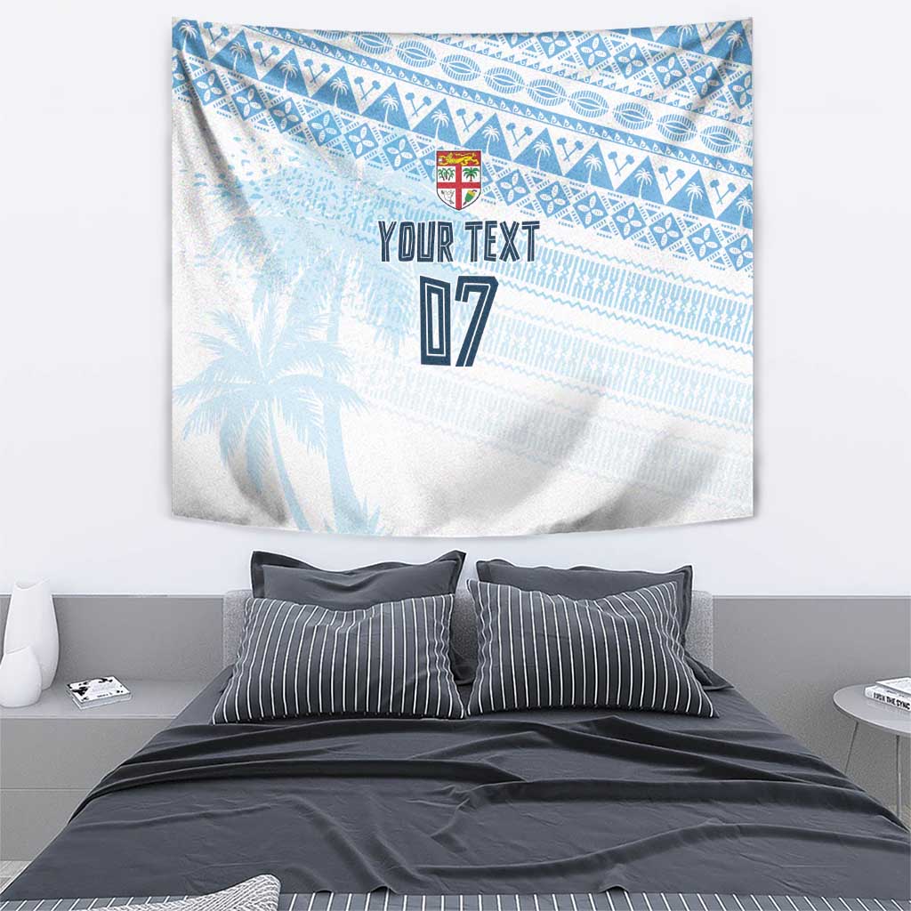 Fiji Rugby Custom Kaiviti Masi Tapestry Turquoise - Aussie Hoodie