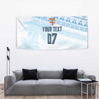 Fiji Rugby Custom Kaiviti Masi Tapestry Turquoise - Aussie Hoodie