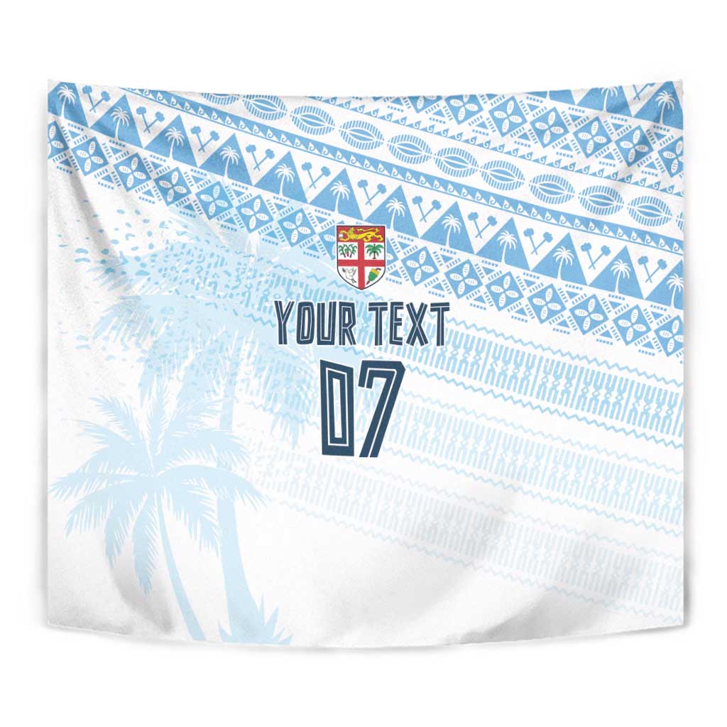 Fiji Rugby Custom Kaiviti Masi Tapestry Turquoise - Aussie Hoodie