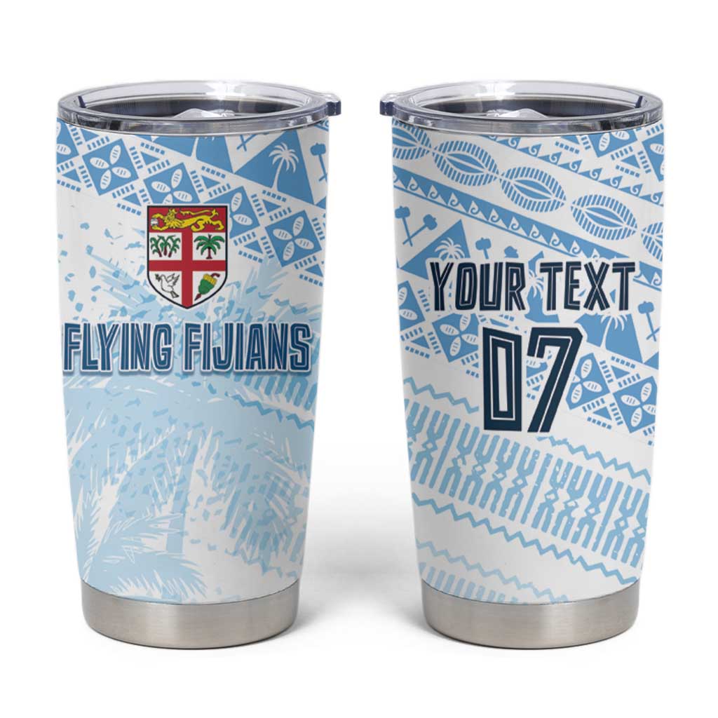 Fiji Rugby Custom Kaiviti Masi Tumbler Cup Turquoise - Aussie Hoodie