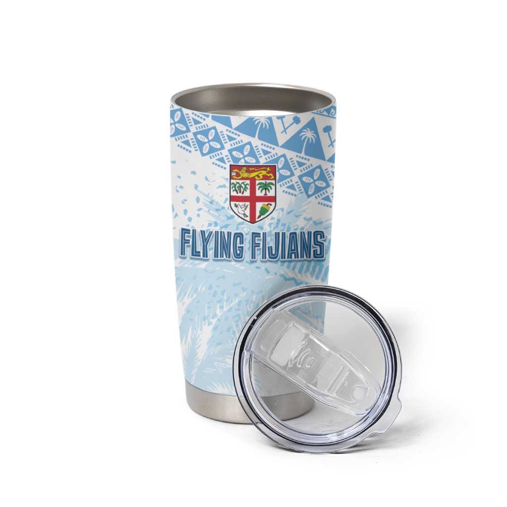 Fiji Rugby Custom Kaiviti Masi Tumbler Cup Turquoise - Aussie Hoodie