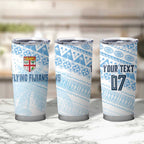 Fiji Rugby Custom Kaiviti Masi Tumbler Cup Turquoise - Aussie Hoodie
