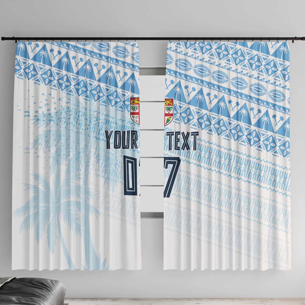 Fiji Rugby Custom Kaiviti Masi Window Curtain Turquoise - Aussie Hoodie