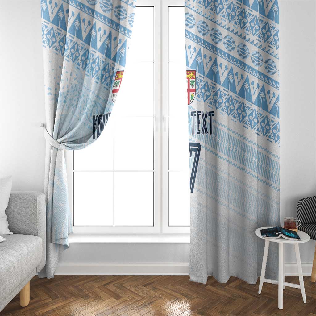 Fiji Rugby Custom Kaiviti Masi Window Curtain Turquoise - Aussie Hoodie