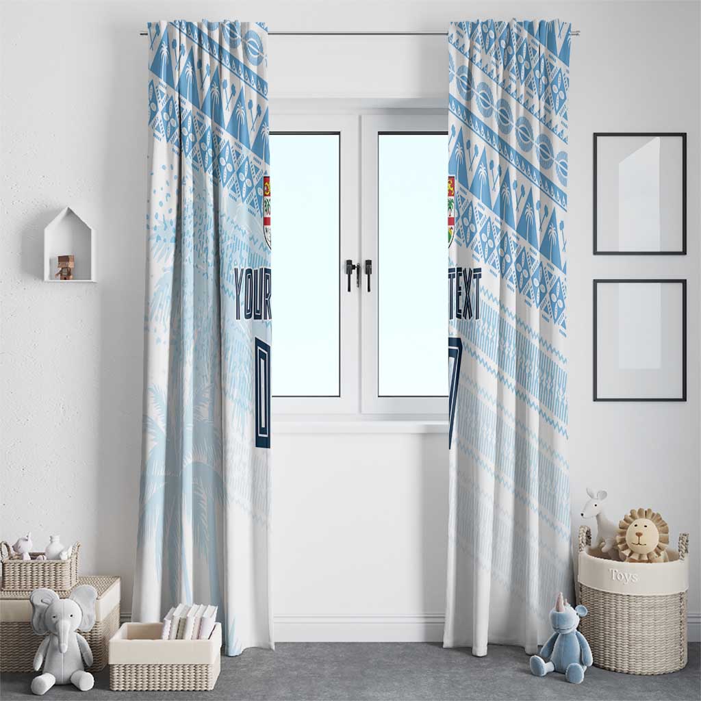 Fiji Rugby Custom Kaiviti Masi Window Curtain Turquoise - Aussie Hoodie