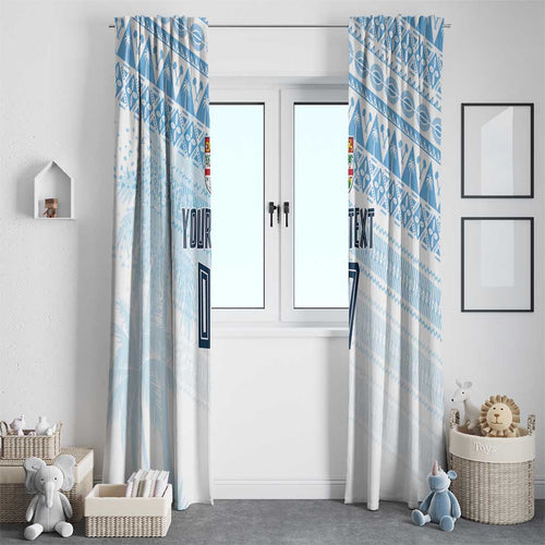 Fiji Rugby Custom Kaiviti Masi Window Curtain Turquoise - Aussie Hoodie